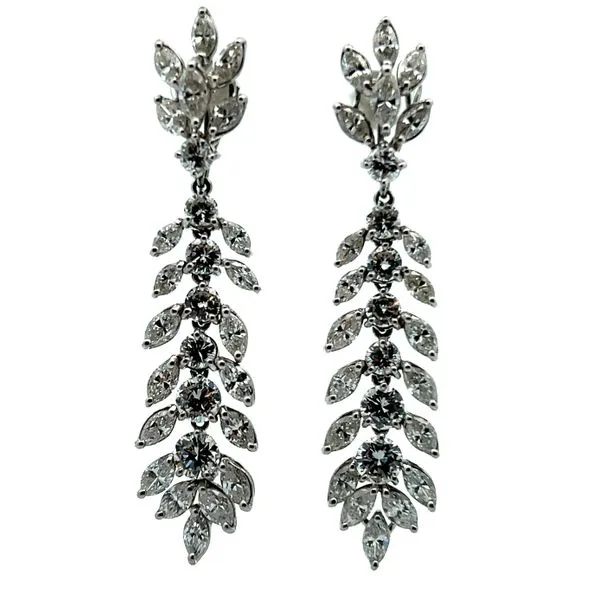 Platinum Diamond Earrings and Dangling Enhancers Jaymark Jewelers Cold Spring, NY