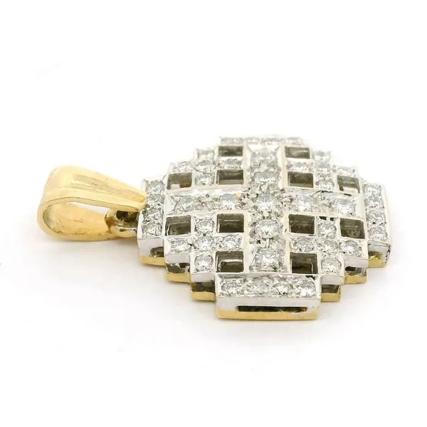 14K Yellow Gold Diamond Cross Image 2 Jaymark Jewelers Cold Spring, NY