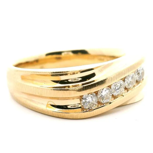 14K Yellow Gold Diamond Men's Ring Image 3 Jaymark Jewelers Cold Spring, NY
