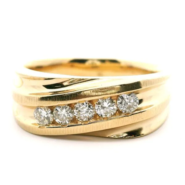 14K Yellow Gold Diamond Men's Ring Jaymark Jewelers Cold Spring, NY
