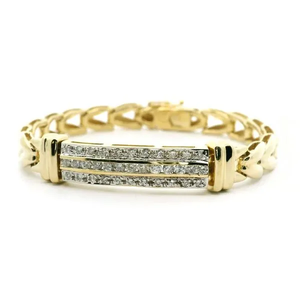 14K Yellow Gold Diamond Bracelet Jaymark Jewelers Cold Spring, NY