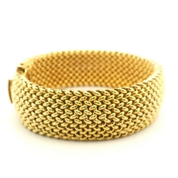 18K Yellow Gold Woven Bracelet Image 2 Jaymark Jewelers Cold Spring, NY