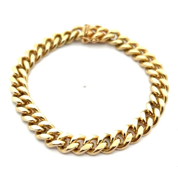 18K Yellow Gold Solid Curb Bracelet Jaymark Jewelers Cold Spring, NY