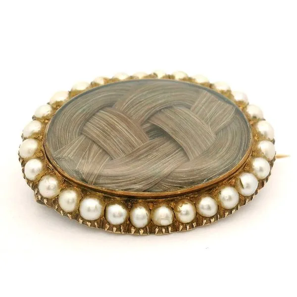 14K Yellow Gold Victorian Mourning Brooch Jaymark Jewelers Cold Spring, NY
