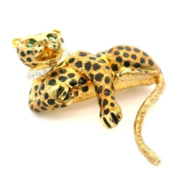 14K Yellow Gold Leopard Pin Jaymark Jewelers Cold Spring, NY