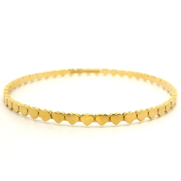 18K Yellow Gold Tiffany and Co. Crown of Hearts Bangle Jaymark Jewelers Cold Spring, NY