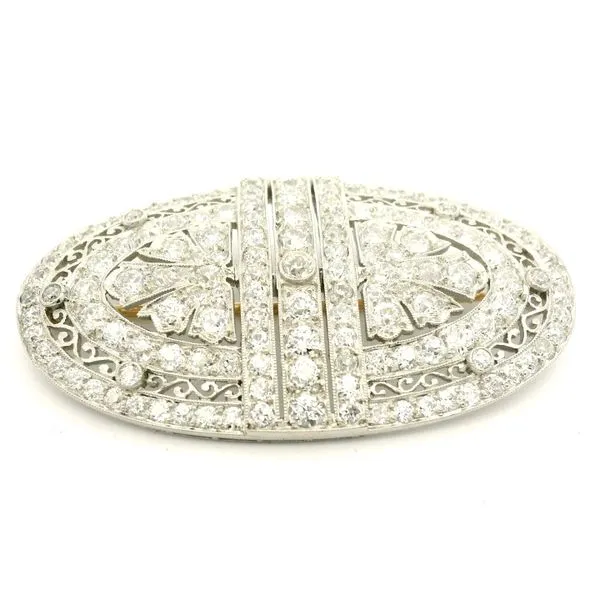18K Two Tone Diamond Pin Jaymark Jewelers Cold Spring, NY