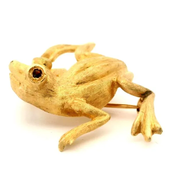 14K Yellow Gold Frog Pin Image 3 Jaymark Jewelers Cold Spring, NY