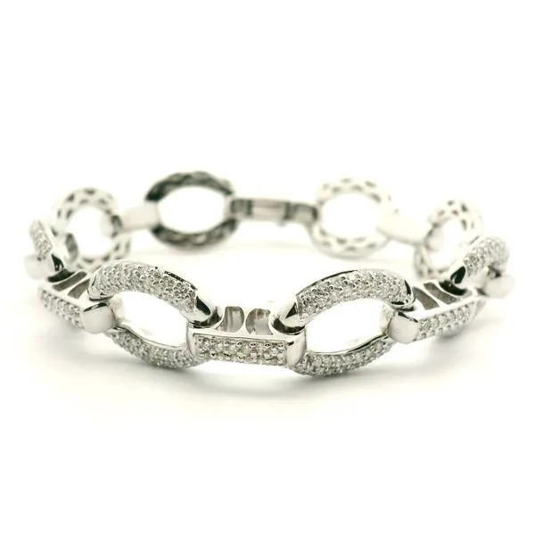 18K White Gold Diamond Bracelet Jaymark Jewelers Cold Spring, NY