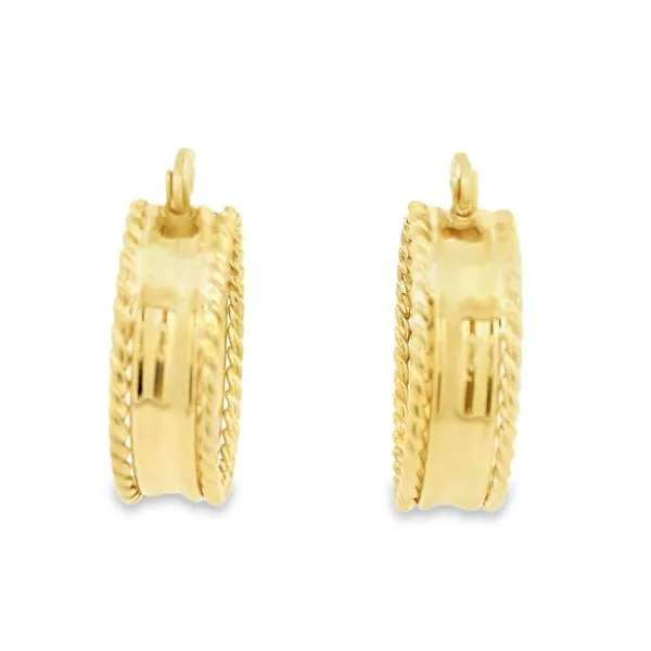14K Yellow Gold Estate Hoop Earrings Jaymark Jewelers Cold Spring, NY