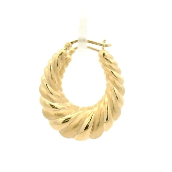 14K Yellow Gold Estate Oval Hoop Earrings Jaymark Jewelers Cold Spring, NY