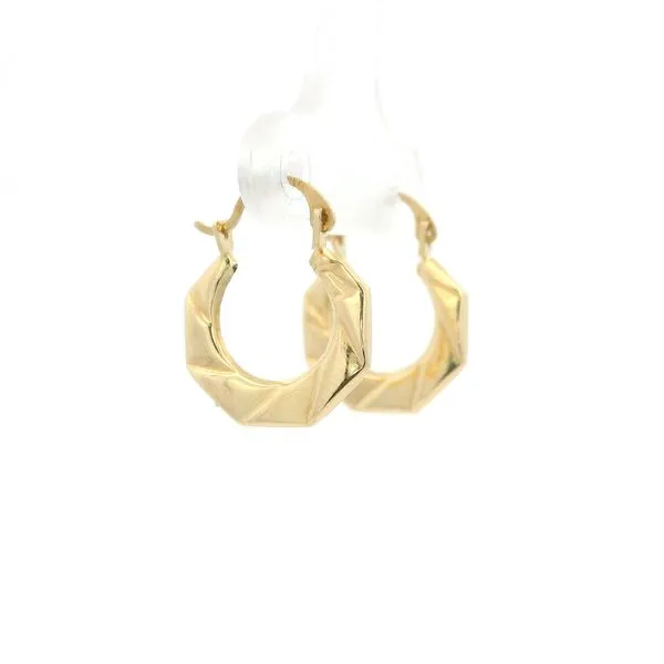 14K Yellow Gold Estate Hoop Earrings Image 2 Jaymark Jewelers Cold Spring, NY