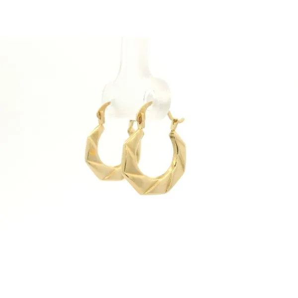 14K Yellow Gold Estate Hoop Earrings Jaymark Jewelers Cold Spring, NY