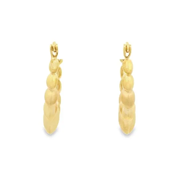 14K Yellow Gold Estate Hoop Earrings Image 2 Jaymark Jewelers Cold Spring, NY
