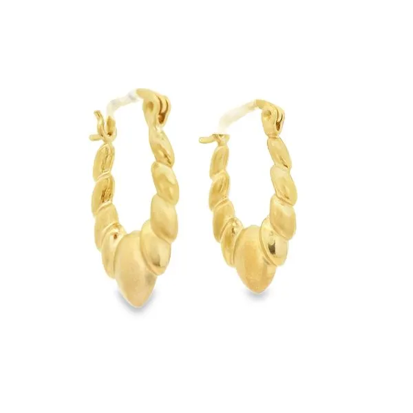 14K Yellow Gold Estate Hoop Earrings Jaymark Jewelers Cold Spring, NY