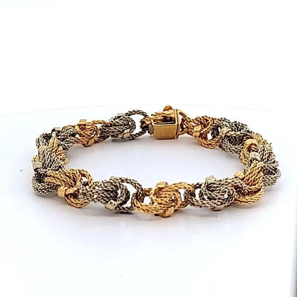 18K Yellow and White Gold Bracelet Jaymark Jewelers Cold Spring, NY
