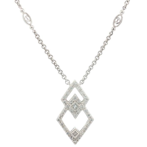 18K White Gold and Diamond Necklace Jaymark Jewelers Cold Spring, NY