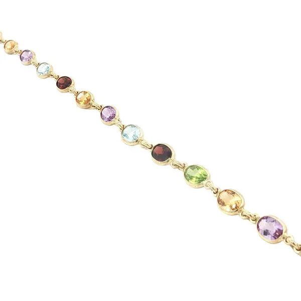 14K Yellow Gold Multi Stone Bracelet Jaymark Jewelers Cold Spring, NY