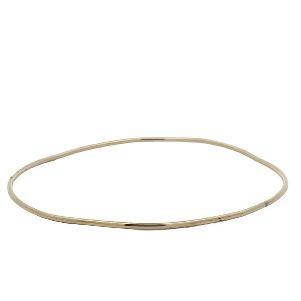 14K Yellow Gold Solid Bangle Image 2 Jaymark Jewelers Cold Spring, NY