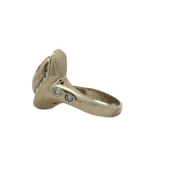 14k Yellow Gold Diamond Chevron Estate Ring Image 2 Jaymark Jewelers Cold Spring, NY