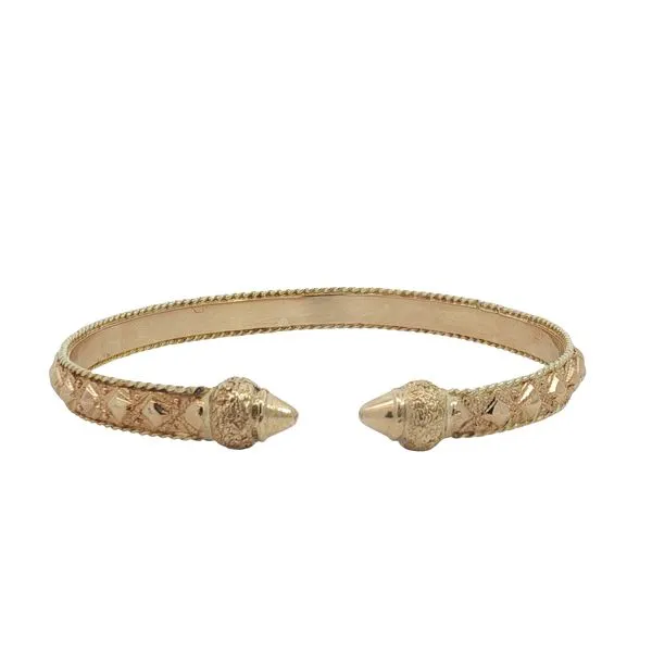 14K Yellow Gold Cuff Bangle Bracelet Jaymark Jewelers Cold Spring, NY