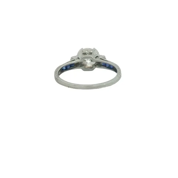 Platinum, Diamond and Sapphire Engagement Ring Image 2 Jaymark Jewelers Cold Spring, NY