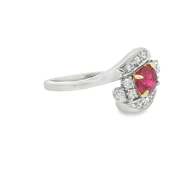14K White Gold Ruby and Diamond Ring Image 2 Jaymark Jewelers Cold Spring, NY