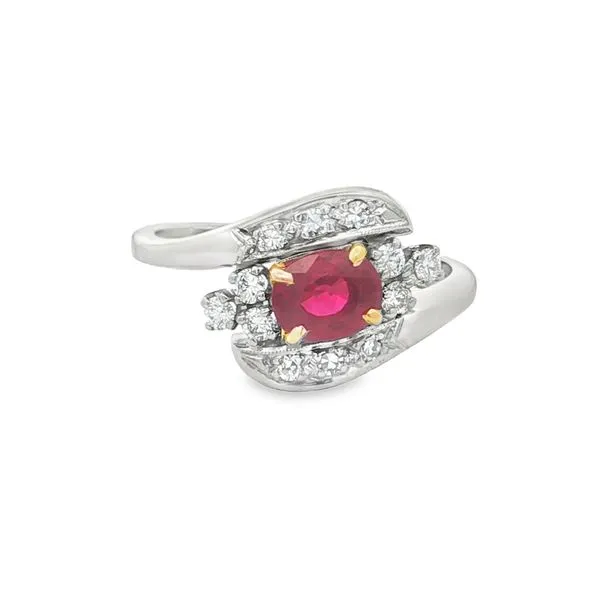 14K White Gold Ruby and Diamond Ring Jaymark Jewelers Cold Spring, NY