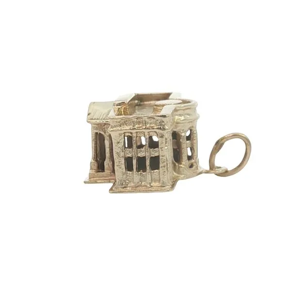14K Yellow Gold White House Charm Image 2 Jaymark Jewelers Cold Spring, NY