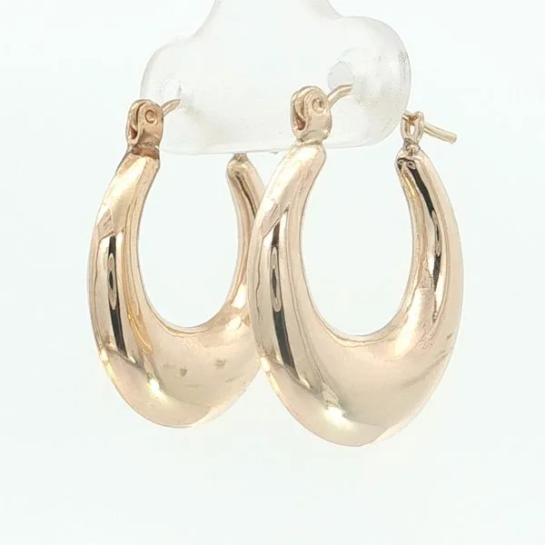 14K Yellow Gold Oval Hoops Jaymark Jewelers Cold Spring, NY