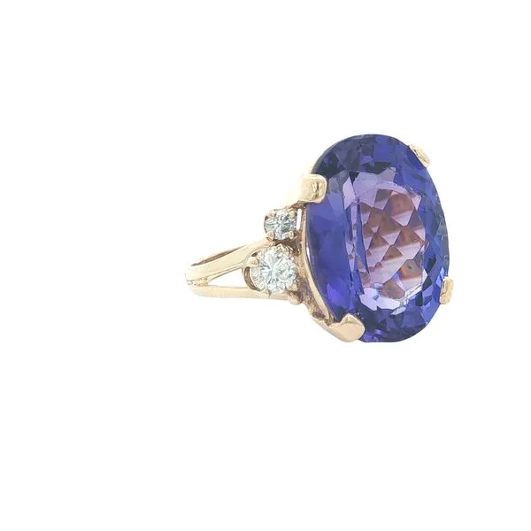 14K Yellow Gold Tanzanite and Diamond Ring Jaymark Jewelers Cold Spring, NY