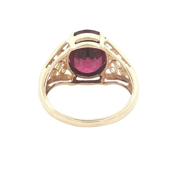 14K Yellow Gold Oval Garnet Ring Image 4 Jaymark Jewelers Cold Spring, NY