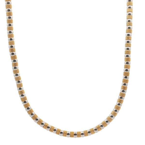 18K Two Tone Zancan Beaded Necklace Jaymark Jewelers Cold Spring, NY