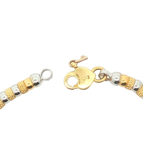 18K Two Tone Zancan Beaded Bracelet Image 2 Jaymark Jewelers Cold Spring, NY