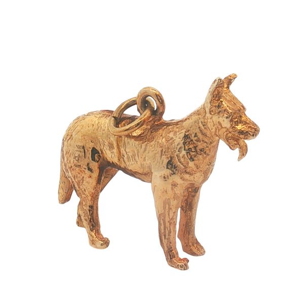 14K Yellow Gold German Shepherd Charm Jaymark Jewelers Cold Spring, NY