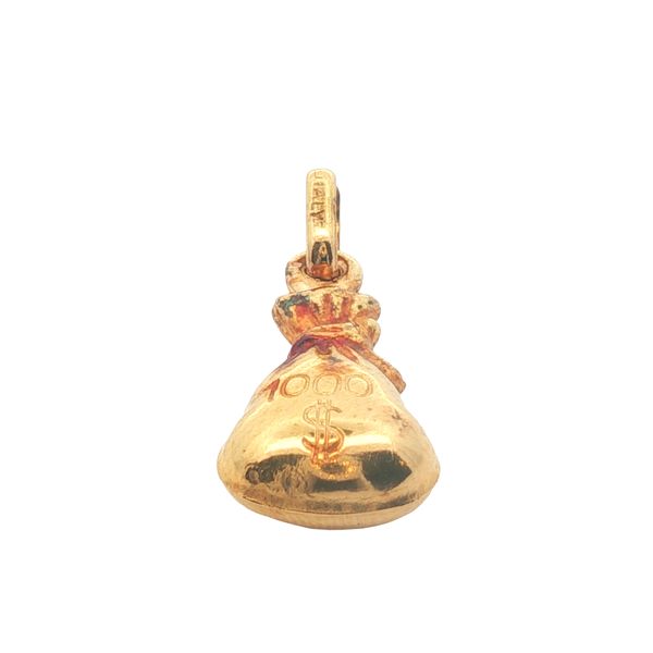 14K Yellow Gold Money Bag Charm Jaymark Jewelers Cold Spring, NY