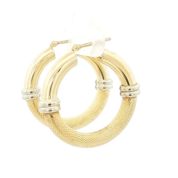 14K Yellow Gold Estate Hoop Earrings Image 2 Jaymark Jewelers Cold Spring, NY