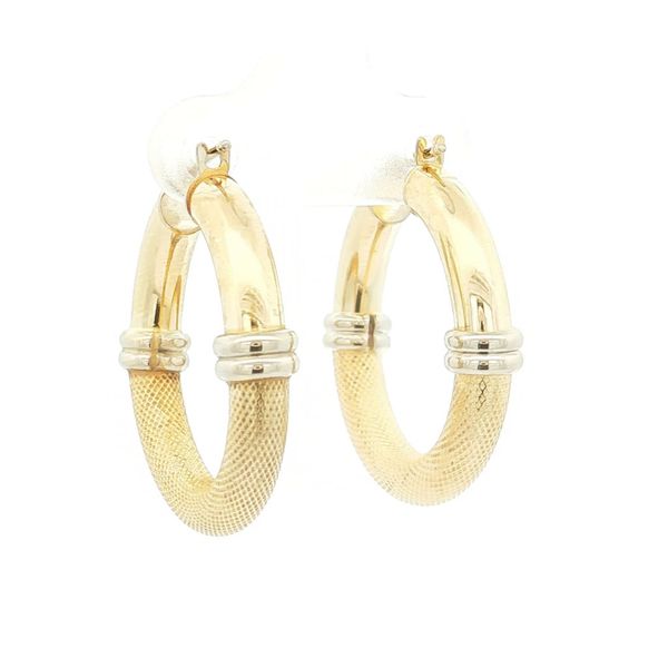 14K Yellow Gold Estate Hoop Earrings Image 3 Jaymark Jewelers Cold Spring, NY