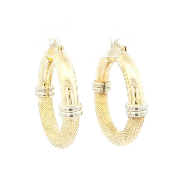 14K Yellow Gold Estate Hoop Earrings Image 4 Jaymark Jewelers Cold Spring, NY