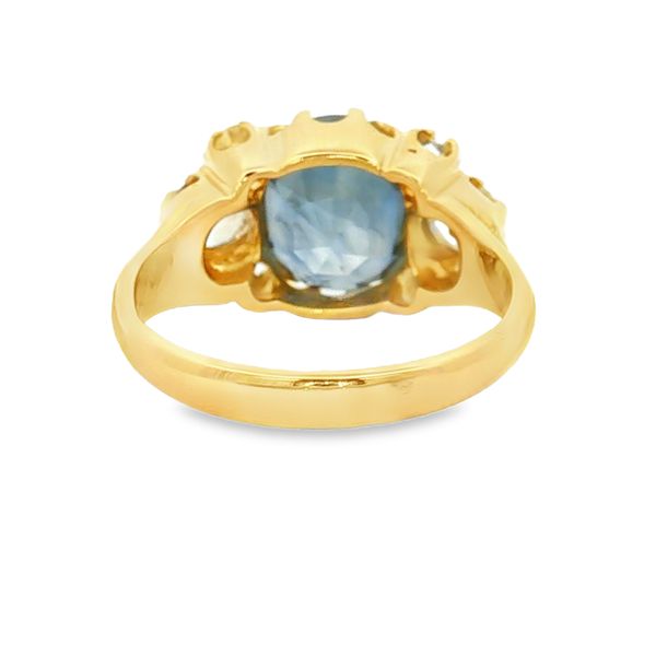 18K Yellow Gold Sapphire and Diamond Ring Image 4 Jaymark Jewelers Cold Spring, NY