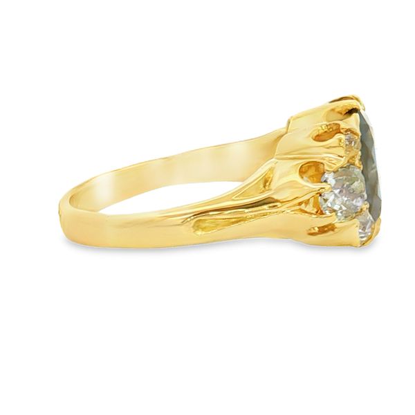 18K Yellow Gold Sapphire and Diamond Ring Image 5 Jaymark Jewelers Cold Spring, NY