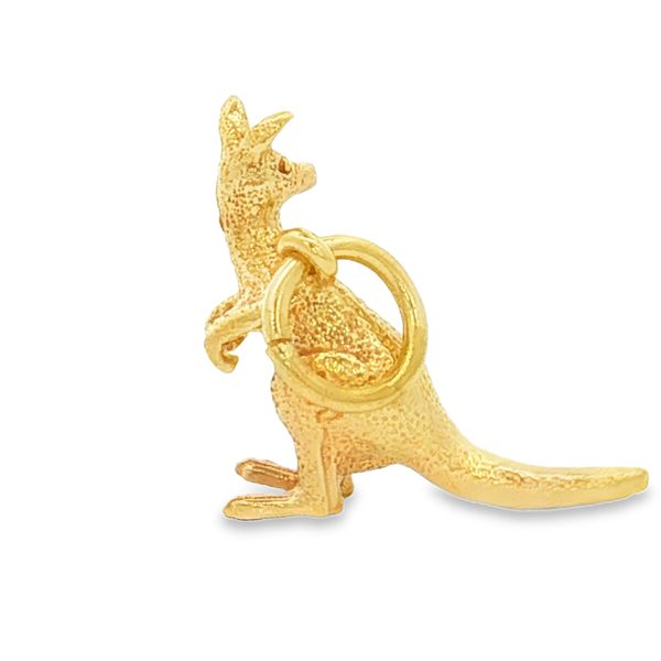 14K Yellow Gold Kangaroo Charm Image 4 Jaymark Jewelers Cold Spring, NY