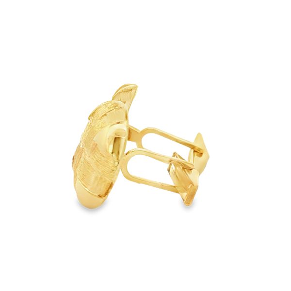 14K Yellow Gold Cuff Links Image 3 Jaymark Jewelers Cold Spring, NY