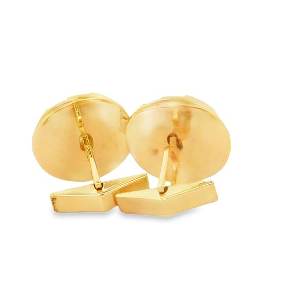 14K Yellow Gold Cuff Links Image 4 Jaymark Jewelers Cold Spring, NY