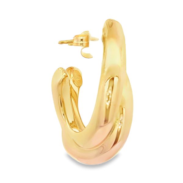 14K Yellow Gold Double Hoops Image 5 Jaymark Jewelers Cold Spring, NY
