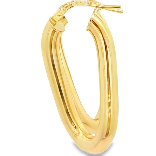 18K Yellow Gold Hoop Earrings Image 3 Jaymark Jewelers Cold Spring, NY