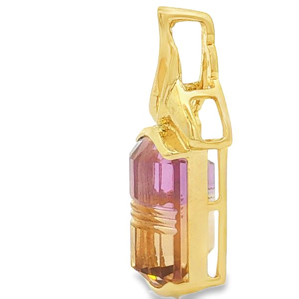 14K Yellow Gold Ametrine Pendant Image 3 Jaymark Jewelers Cold Spring, NY