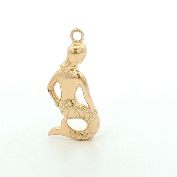 14K Yellow Gold Mermaid Charm Image 2 Jaymark Jewelers Cold Spring, NY