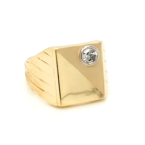 14K Yellow Gold Men's Diamond Ring Jaymark Jewelers Cold Spring, NY