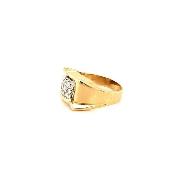 14K Two Tone Gold Men's Diamond Cluster Ring Image 2 Jaymark Jewelers Cold Spring, NY